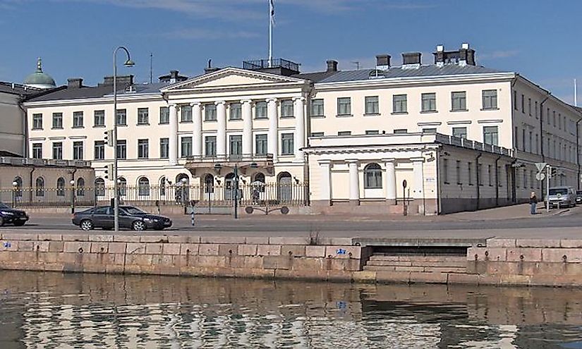 The Presidential Palace located in Helsinki is the official state residence of the President of Finland