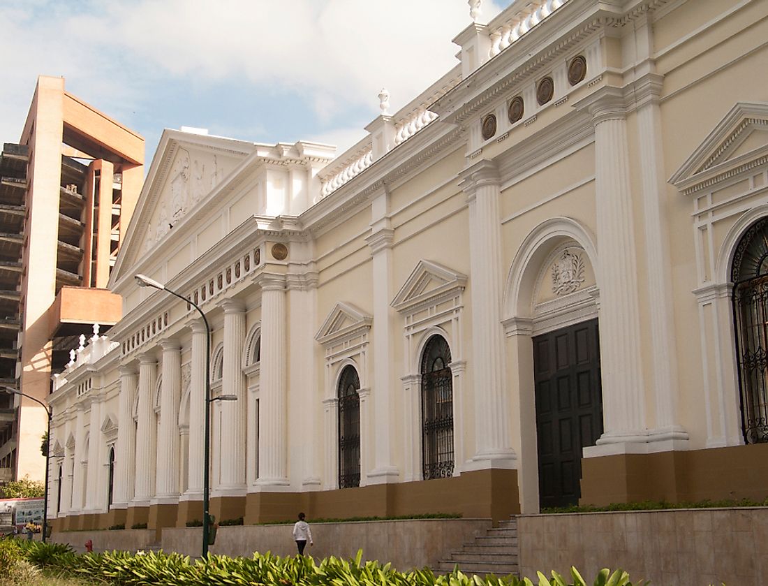 Legislative Palace, Caracas, Venezuela. Editorial credit: Edgloris Marys / Shutterstock.com. 