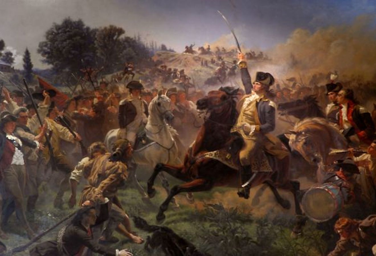 Washington Rallying the Troops during the Battle of Monmouth.