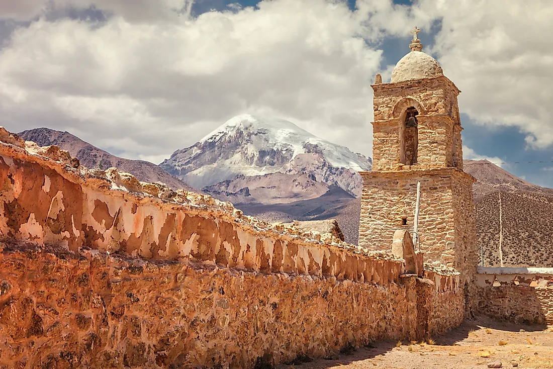 A church in Sajama National Park, Bolivia. 