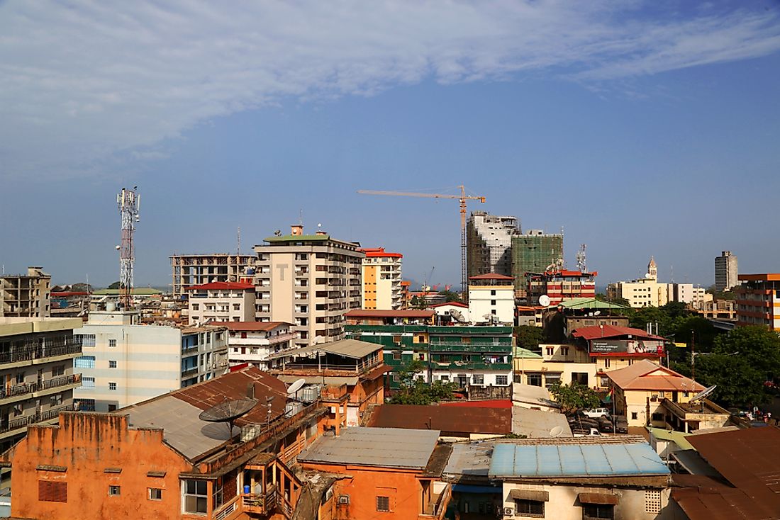 The city of Conakry, Republic of Guinea. Editorial credit: Mustapha GUNNOUNI / Shutterstock.com. 