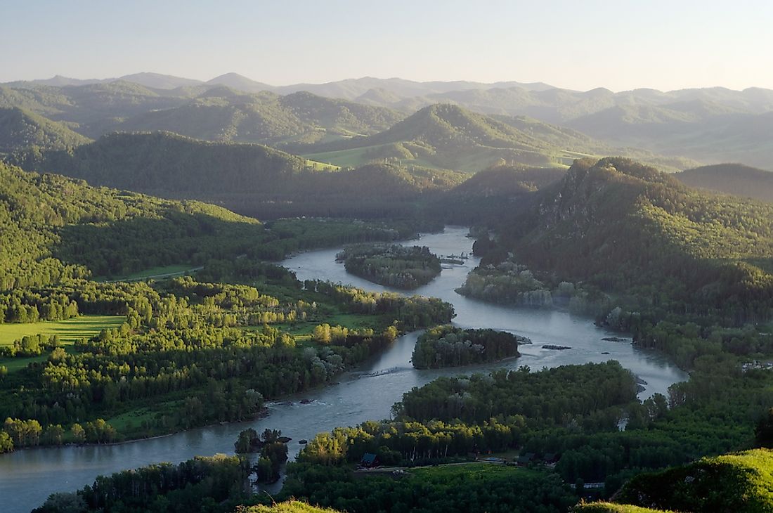 The moutains in Siberia. Russia is the largest country in Europe by land area. 