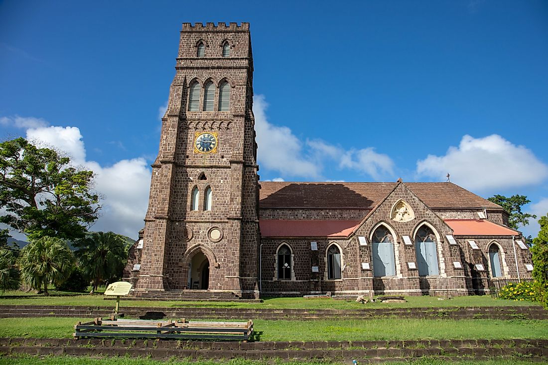 An Anglican church in Saint Kitts. 