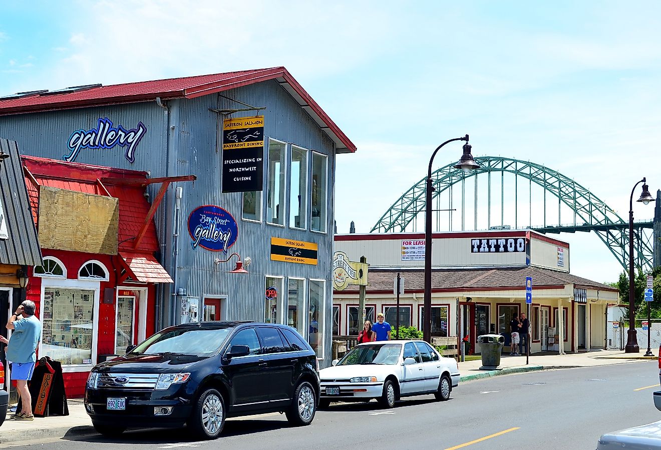Newport fishing town with Yaquina Bay bridge, Oregon. Image credit Yieksu via Shutterstock