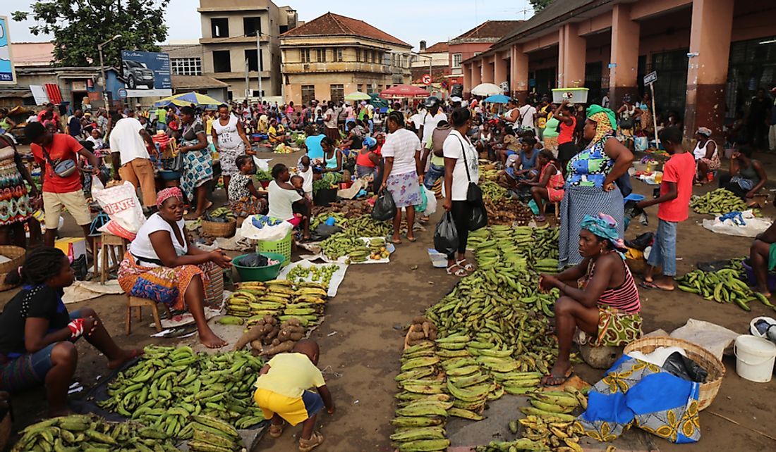 Market in Sao Tome. Editorial credit: BOULENGER Xavier / Shutterstock.com