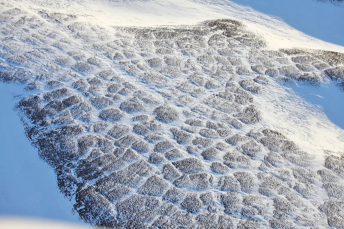 Permafrost refers to frozen ground.