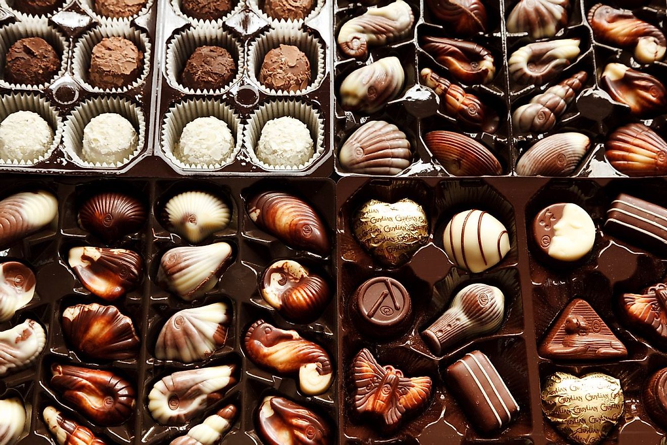 An assortment of chocolates.