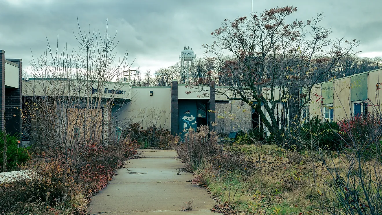 The abandoned Osceola Medical Center in Osceola, Wisconsin. Editorial credit: Sheena Waldron / Shutterstock.com.