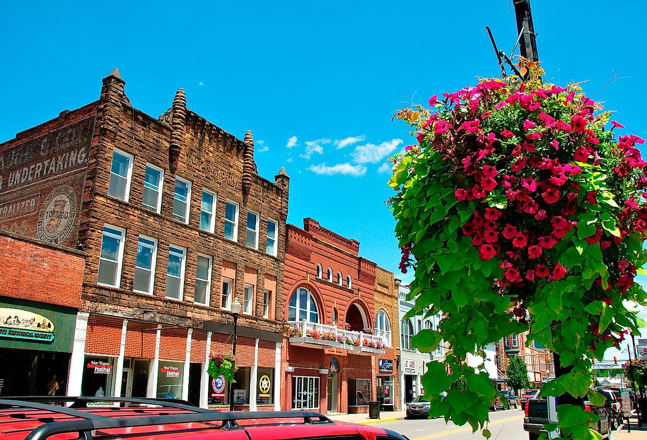 Downtown street in Buckhannon, West Virginia. Image credit Malachi Jacobs via Shutterstock