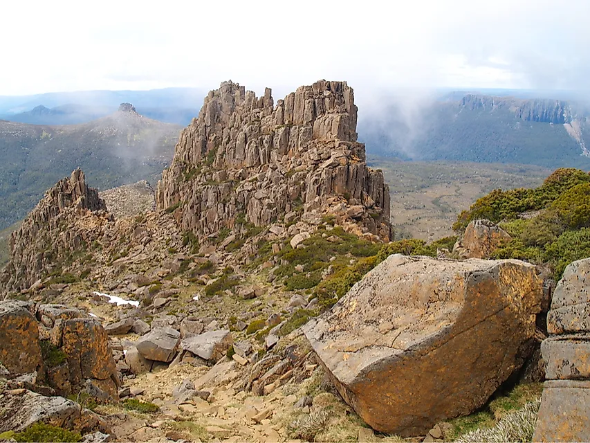 Mount Ossa in Cradle Mountain-Lake St Clair National Park, Tasmania, Australia.