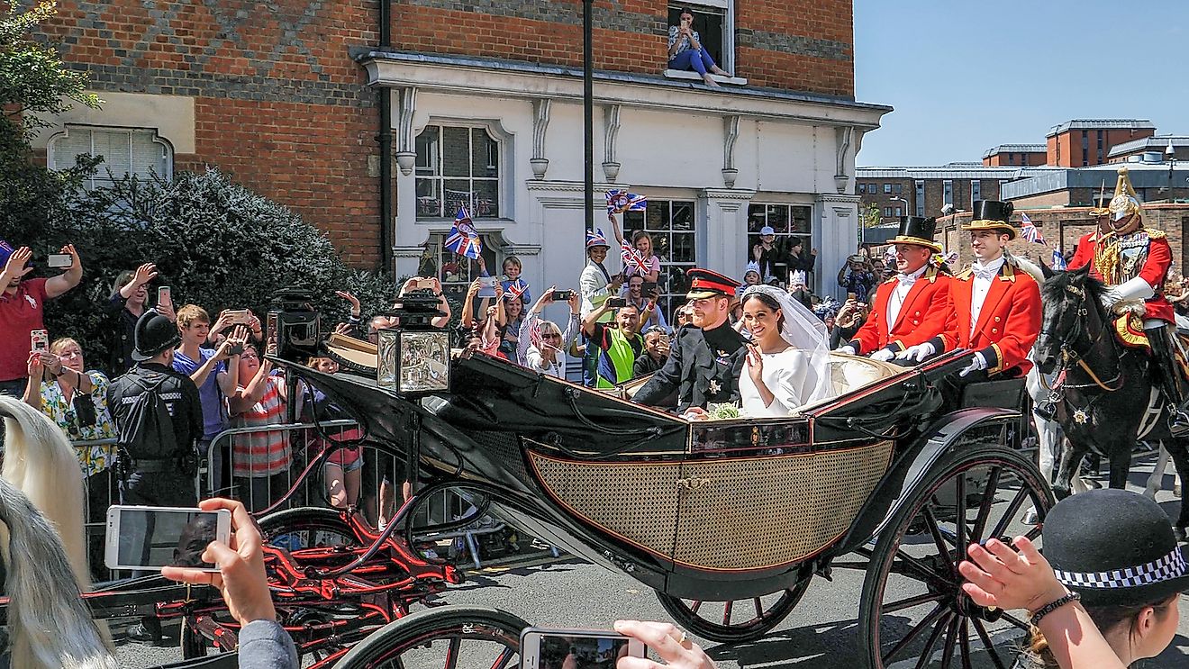 The royal wedding of Prince Harry and Meghan Markle. Editorial credit: Hadrian / Shutterstock.com.