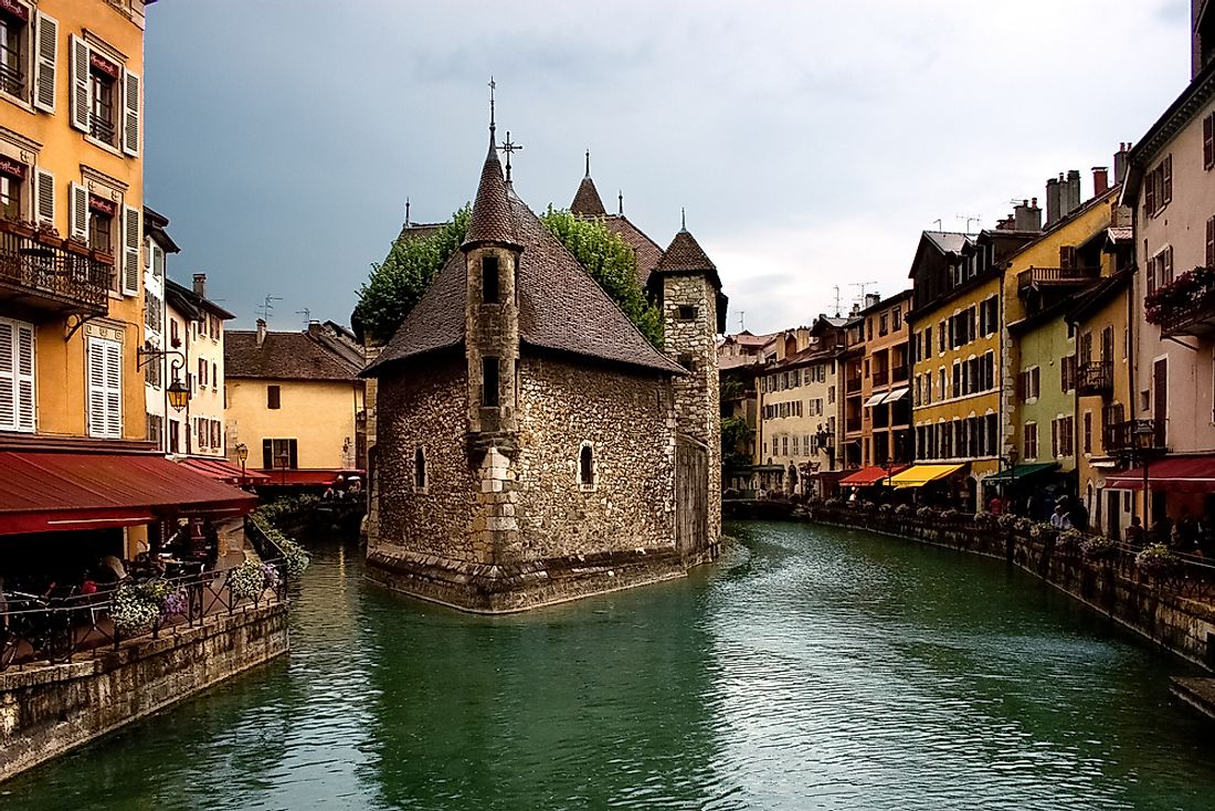 The canals of Annecy, France.