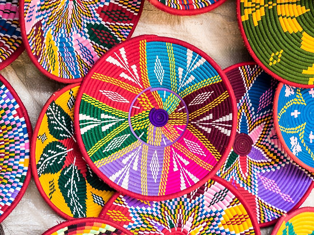 Traditional Ethiopian artisanal baskets. 