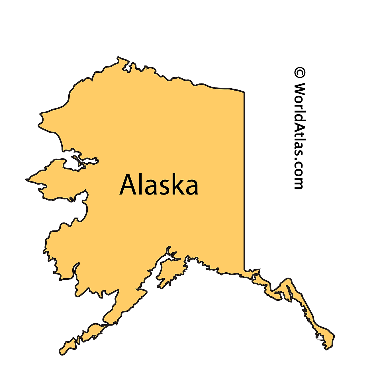 Outline Map of Alaska