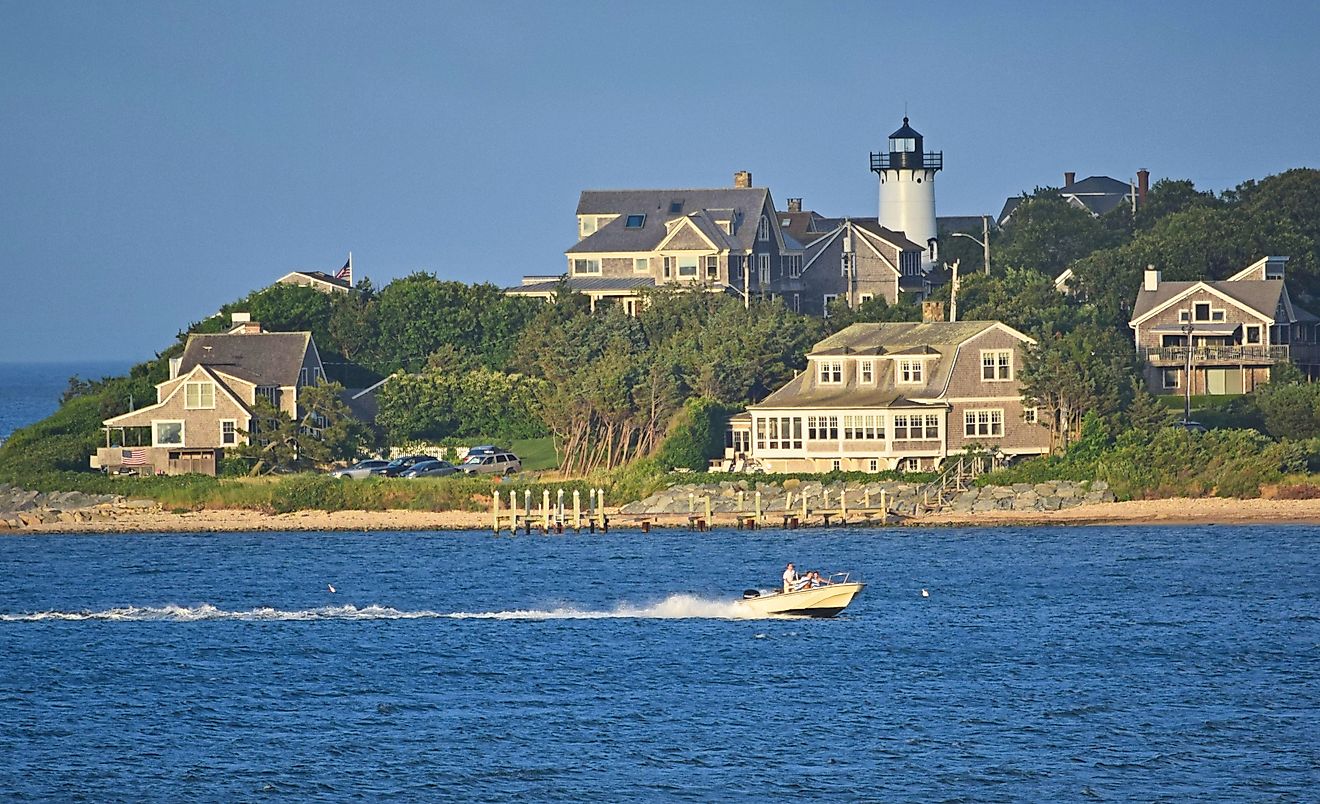 A lighthouse in Oak Bluffs, Massachusetts.