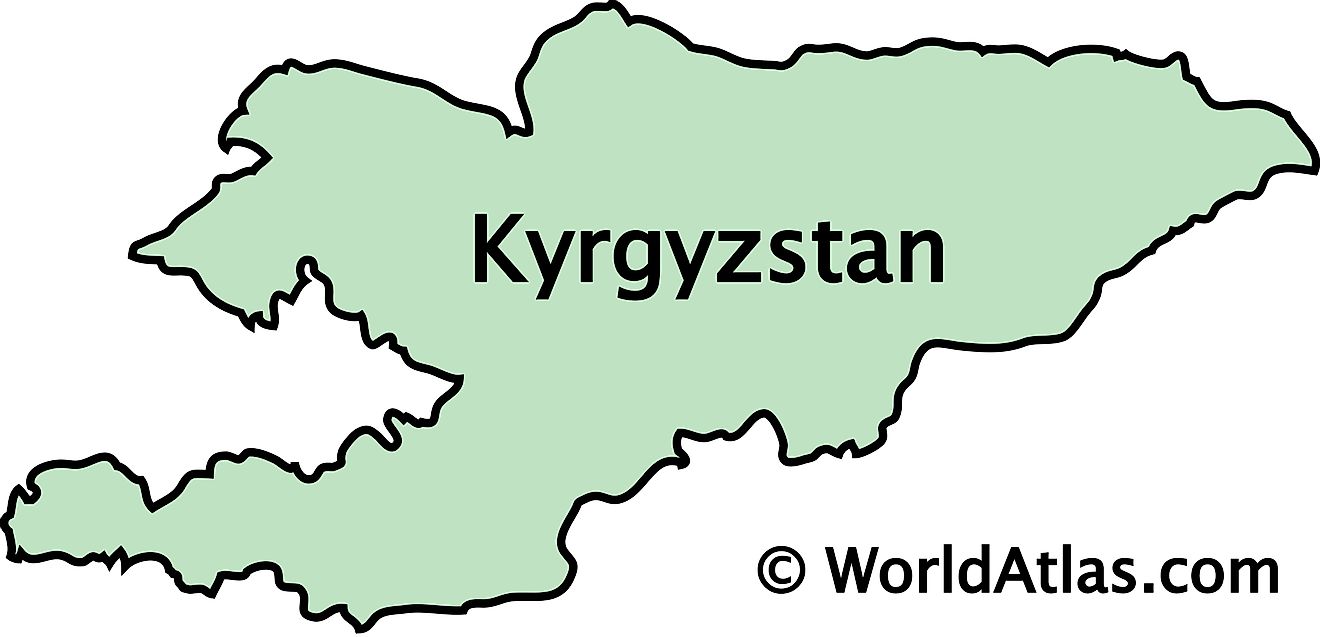 Outline Map of Kyrgyzstan