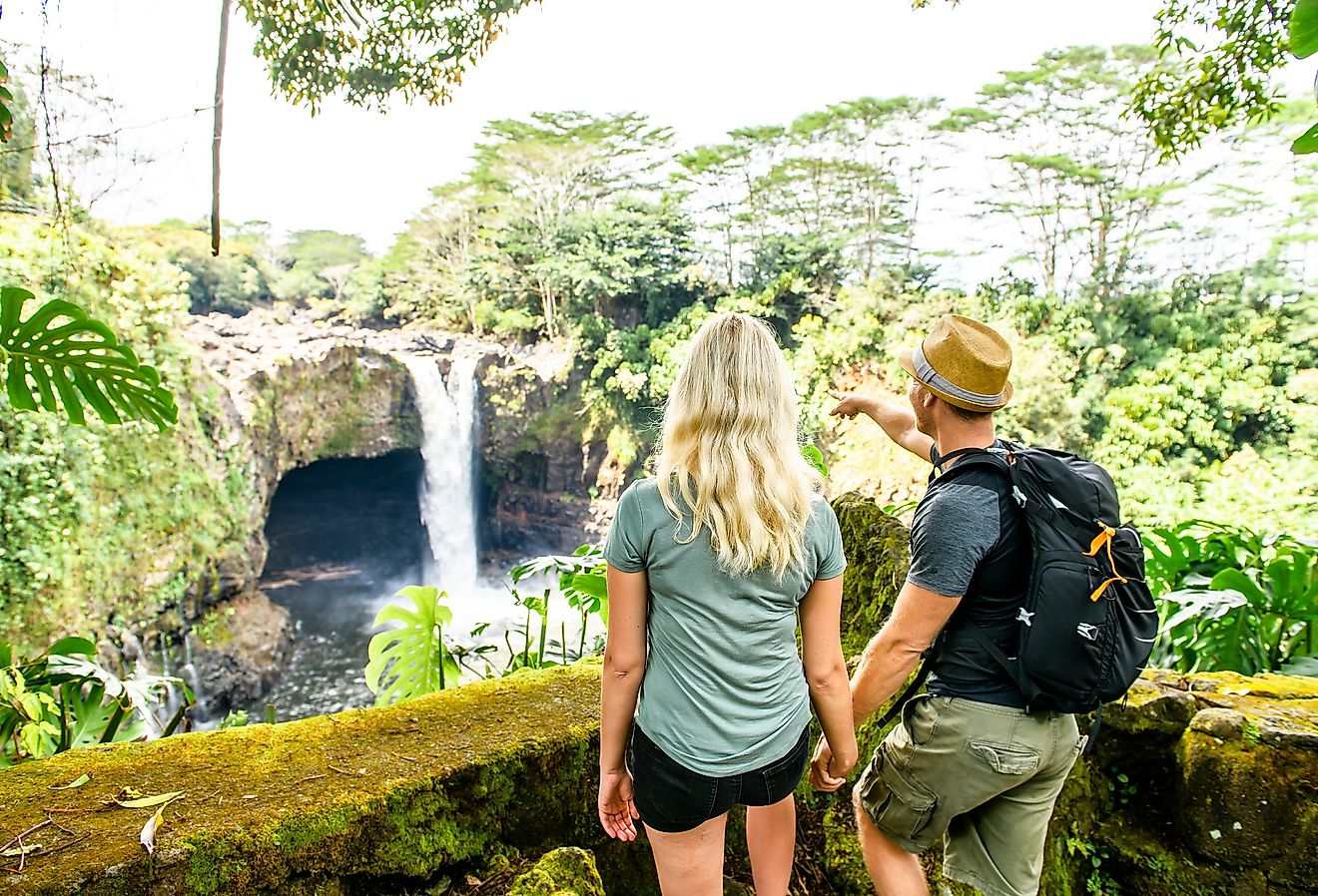 The Rainbow Falls, Hilo, Wailuku River State Park, Big Island, Hawaii.