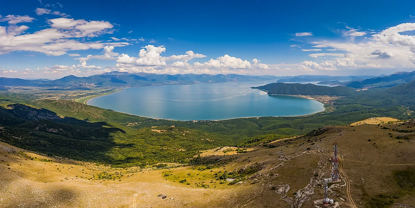 Panoramic aerial view of Ohrid-Prespa Transboundary Biosphere Reserve in National Park Galicica in North Macedonia. Image Credits: marketa1982 via Shutterstock