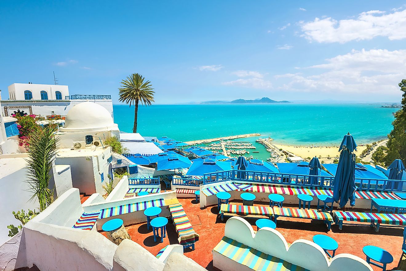 Beautiful view over of seaside and white blue village Sidi Bou Said. Tunisia. Image credit: Valery Bareta/Shutterstock.com