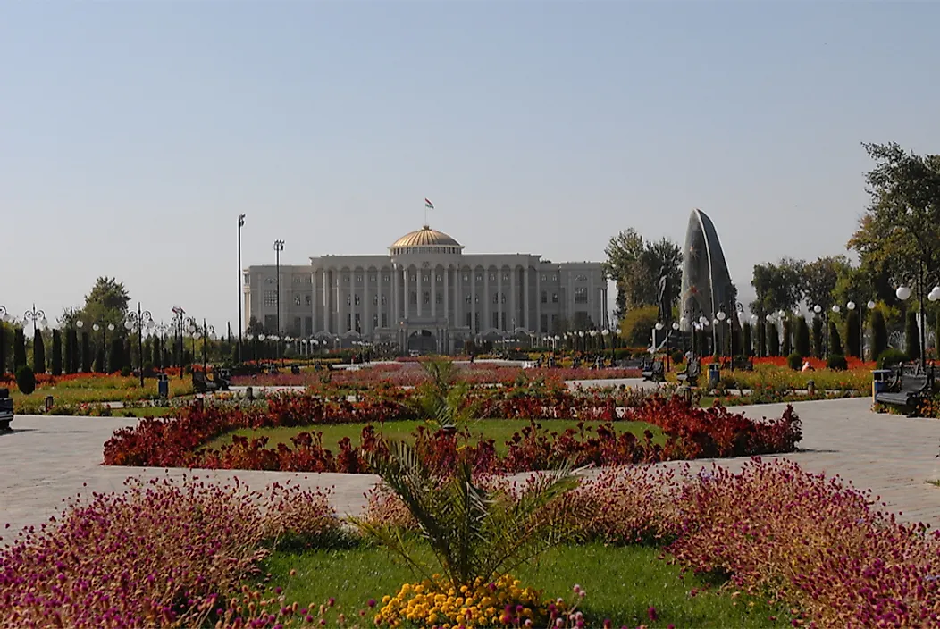 The Palace of Nations in Dushanbe, the capital of Tajikistan.