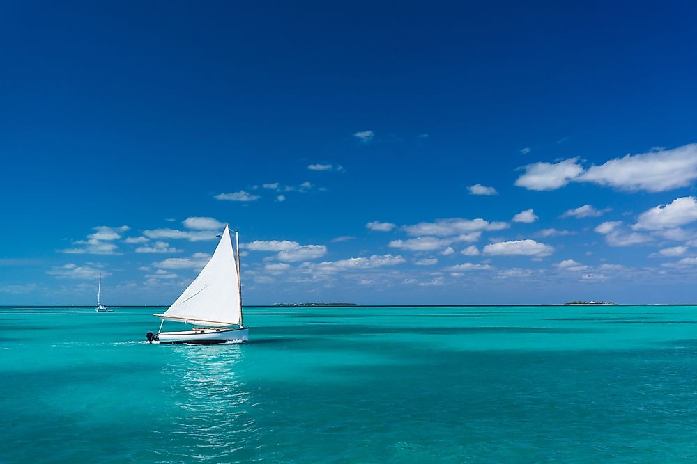 The Caribbean Sea in the Bahamas. 