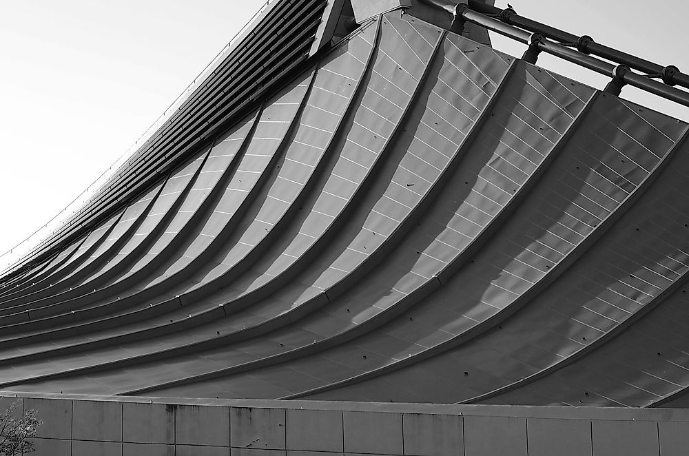 The distinctive roof of the Yoyogi National Gymnasium. 