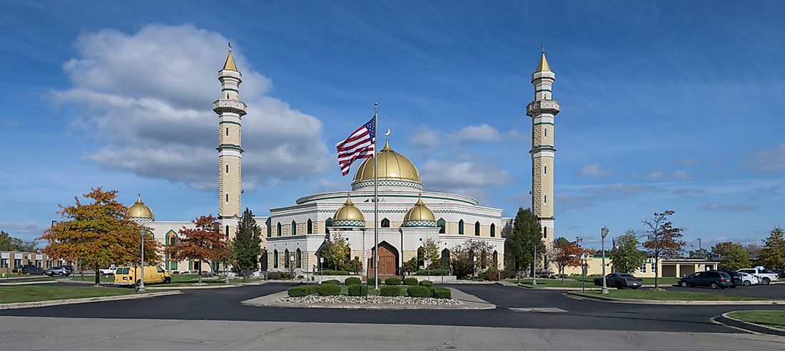 The largest mosque in the US is found in Dearborn, Michigan. Editorial credit: Nagel Photography / Shutterstock.com