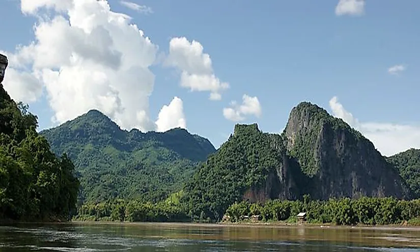 A view of the Mekong River at Luang Prabang in Laos.