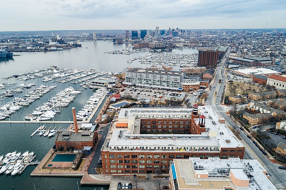 The Baltimore Harbor.