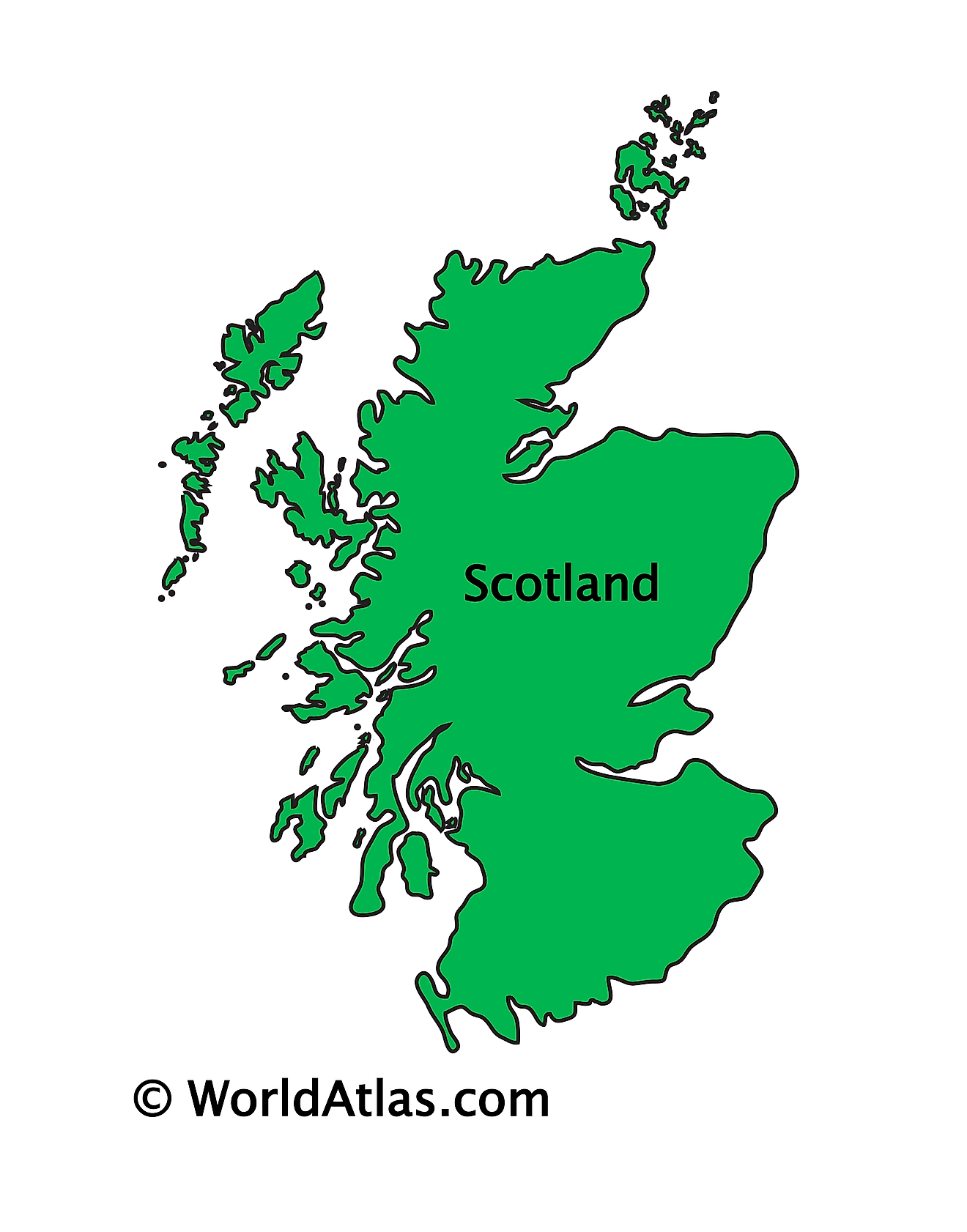 Outline Map of Scotland