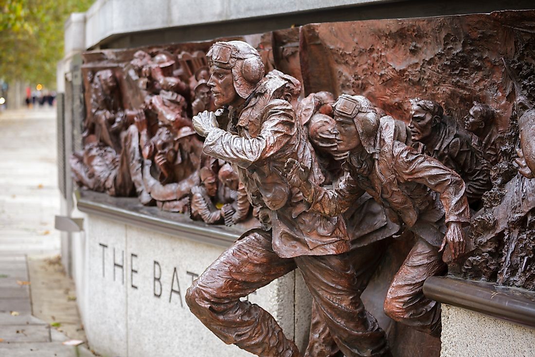 The Battle of Britain Monument commemorating the soldiers of the Battle of Britain. Editorial credit: Dmitry Naumov / Shutterstock.com