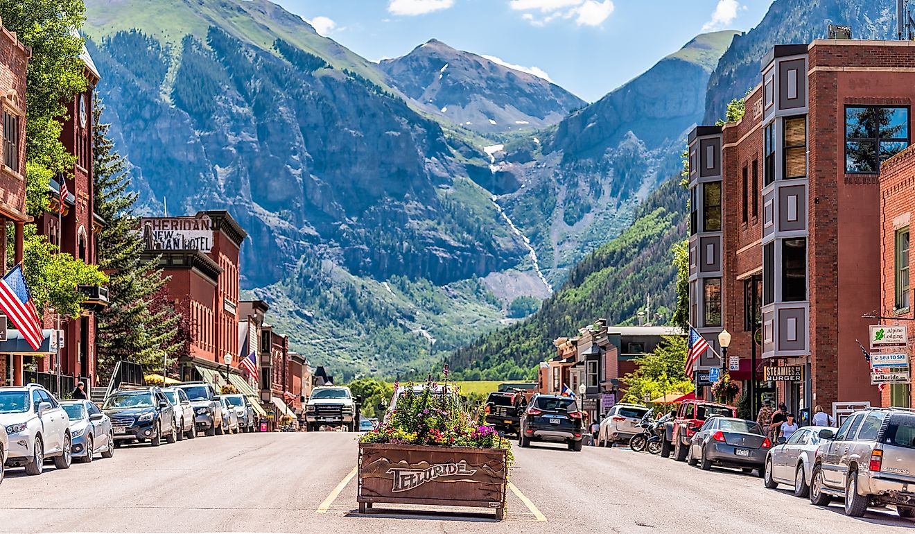 The spectacular downtown of Telluride, Colorado. Image credit: Kristi Blokhin / Shutterstock.com.