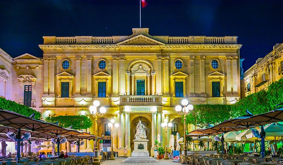 National Library of Malta in Valletta, Malta.