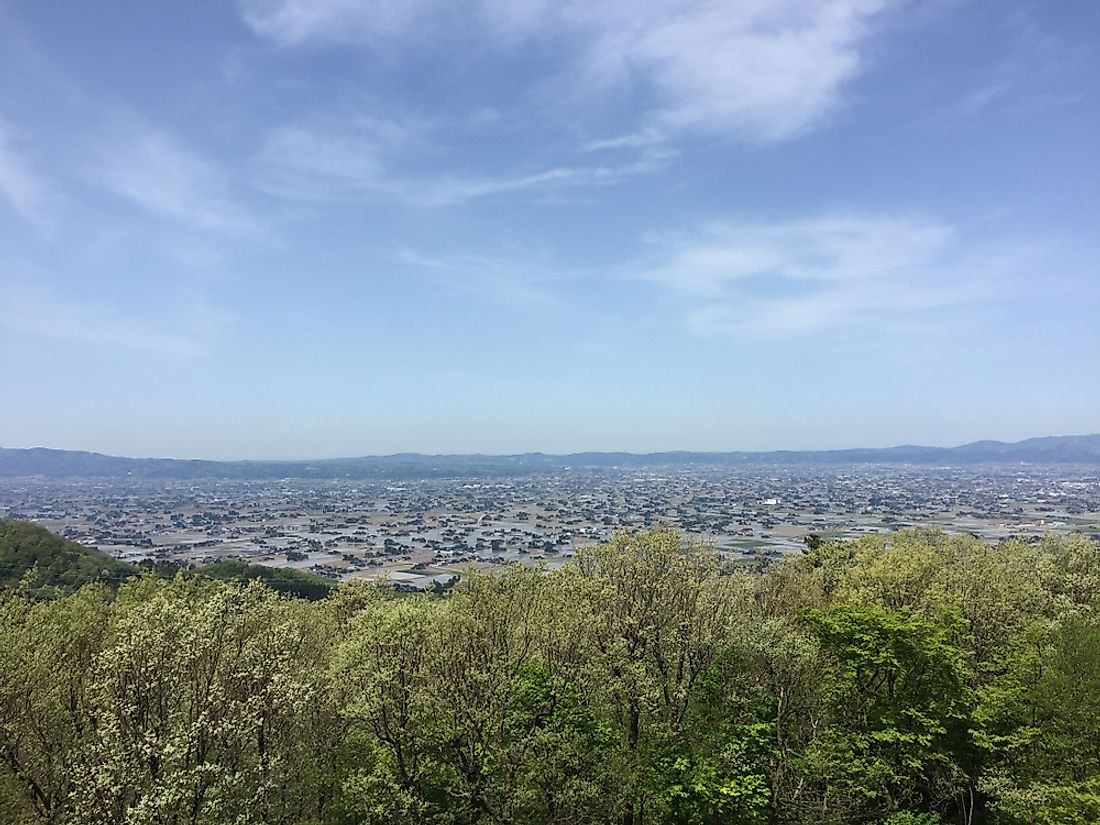 An example of a dispersed settlement in Japan. 