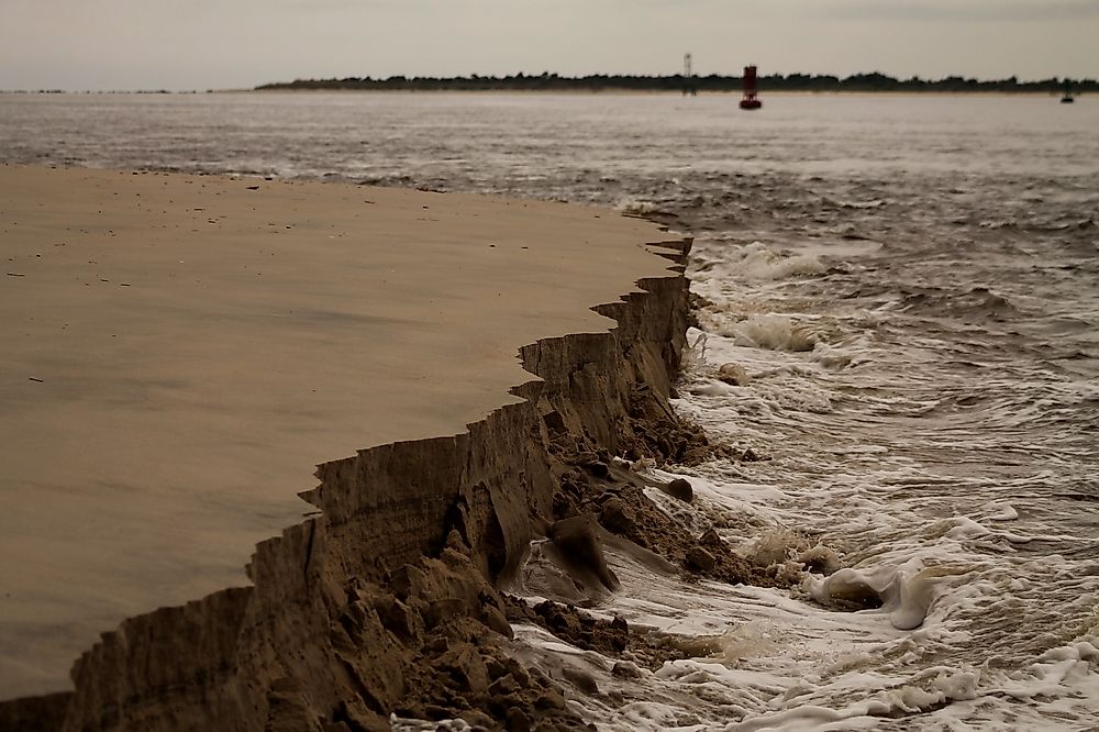 A geomorphologist's work may include, although is not limited to, studying erosion.