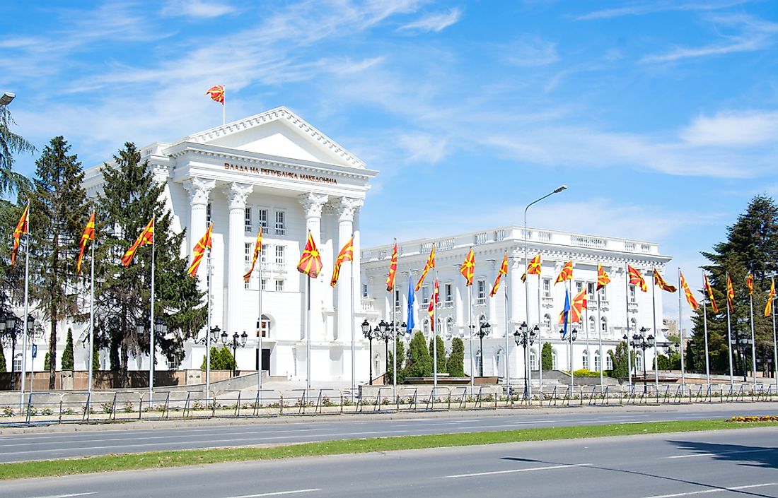 The Republic of Macedonia government building. 