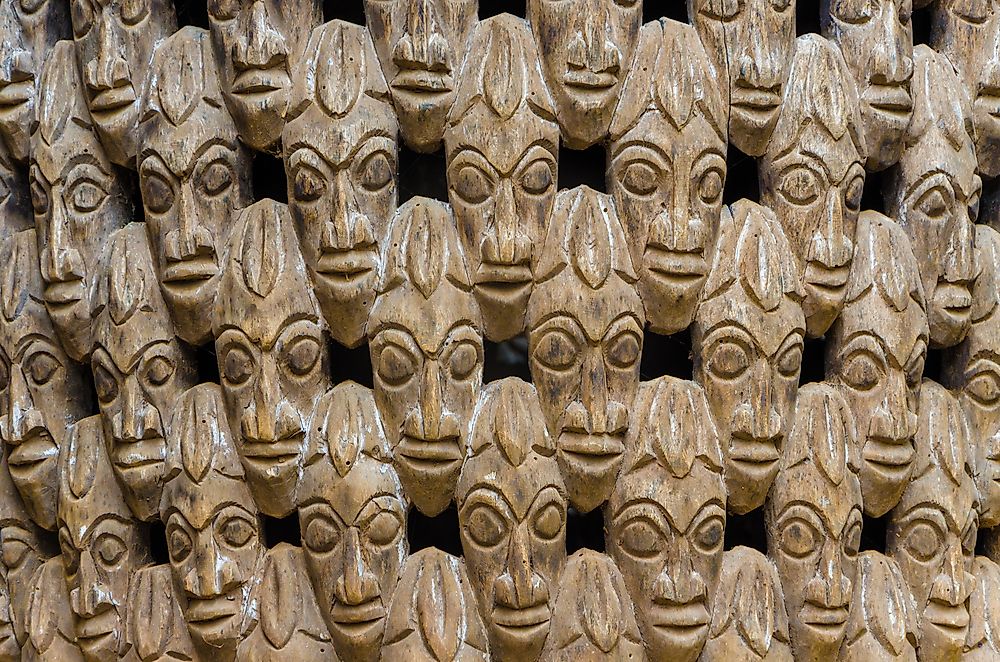 Details of a chair carving in Cameroon. 