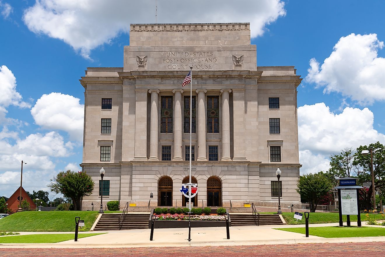 The historic Texarkana Post Office and Courthouse in Arkansas.