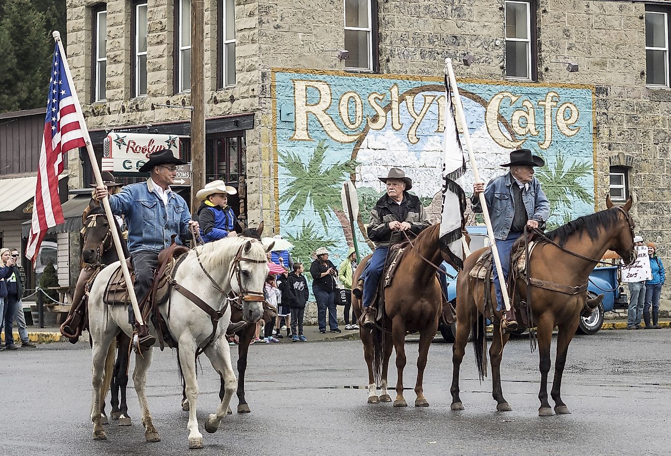 Labor Day weekend parade in Roslyn, Washington. Image credit Jaminnbenji via Shutterstock