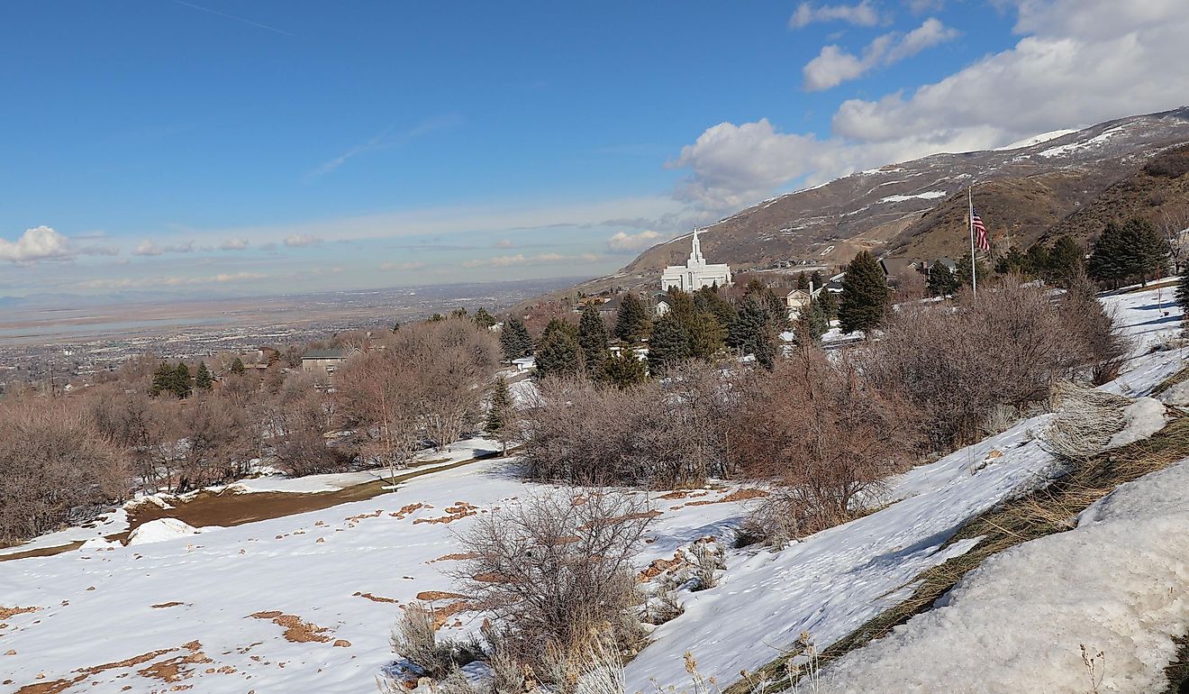 The Church of Jesus Christ of Latter Day Saints Bountiful Utah temple.