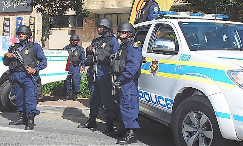 South African police have to deal with a large number of challenges due to the high crime rate in the country.