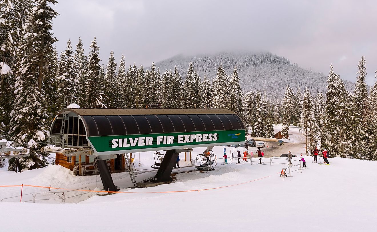 Skiing at Snoqualmie Pass, Washington.