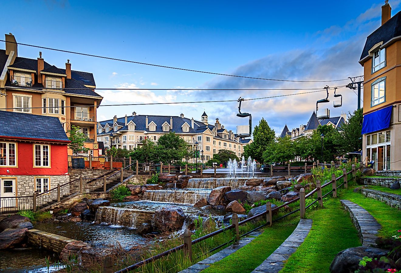 Village of Mont Tremblant on a beautiful day.