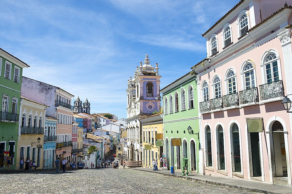 Buildings in Salvador de Bahia, Brazil. 