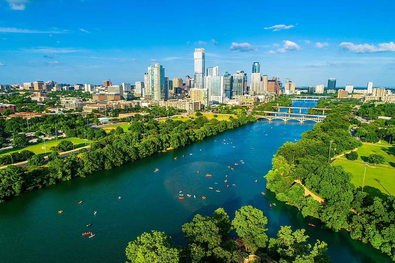 The Lady Bird Lake in Austin, Texas