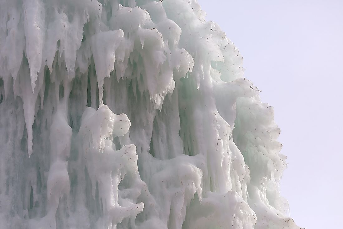 Ice stalactites. 