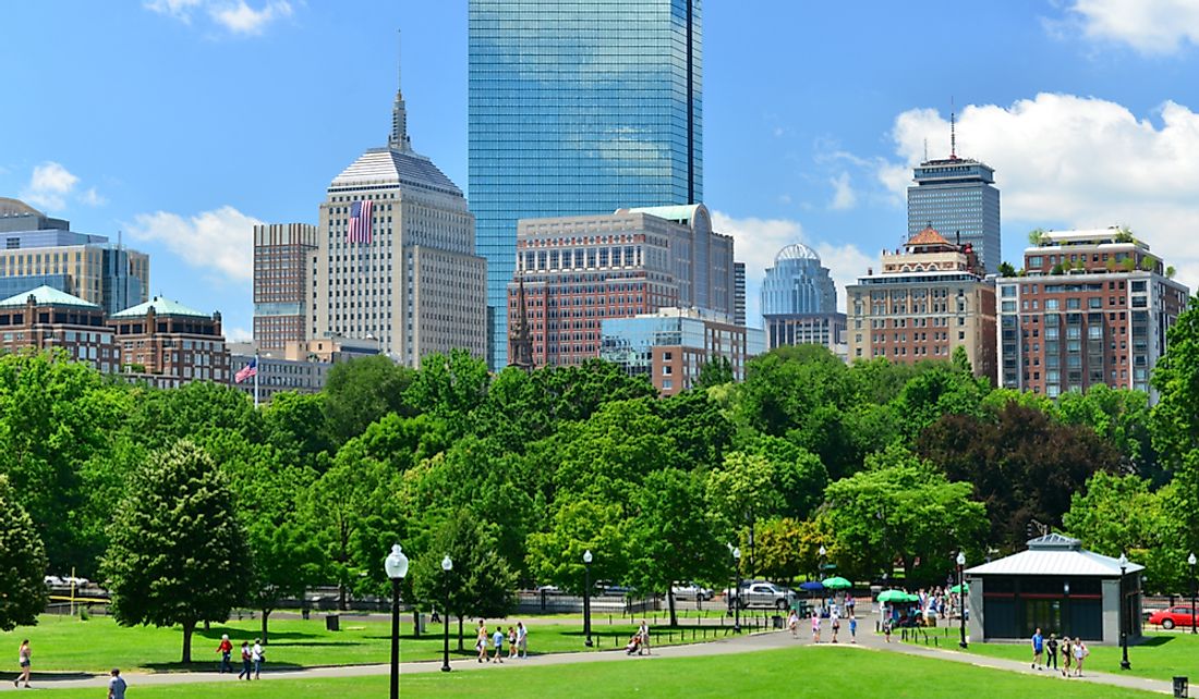 The Boston Common, a public park in downtown Boston. Editorial credit: Richard Cavalleri / Shutterstock.com