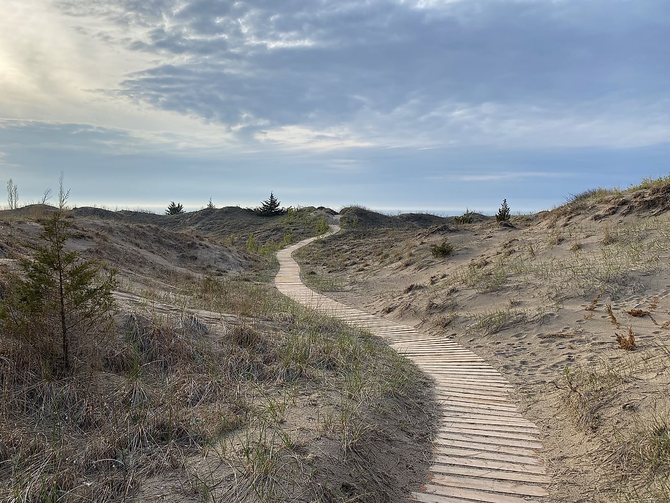 One of the Pinery’s many beautiful boardwalks leading through the delicate dunes and to the lengthy beach. Photo: Andrew Douglas