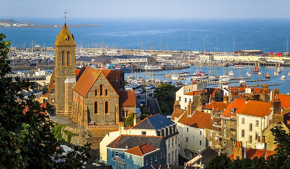 Overlooking Saint Peter Port on Guernsey Island.