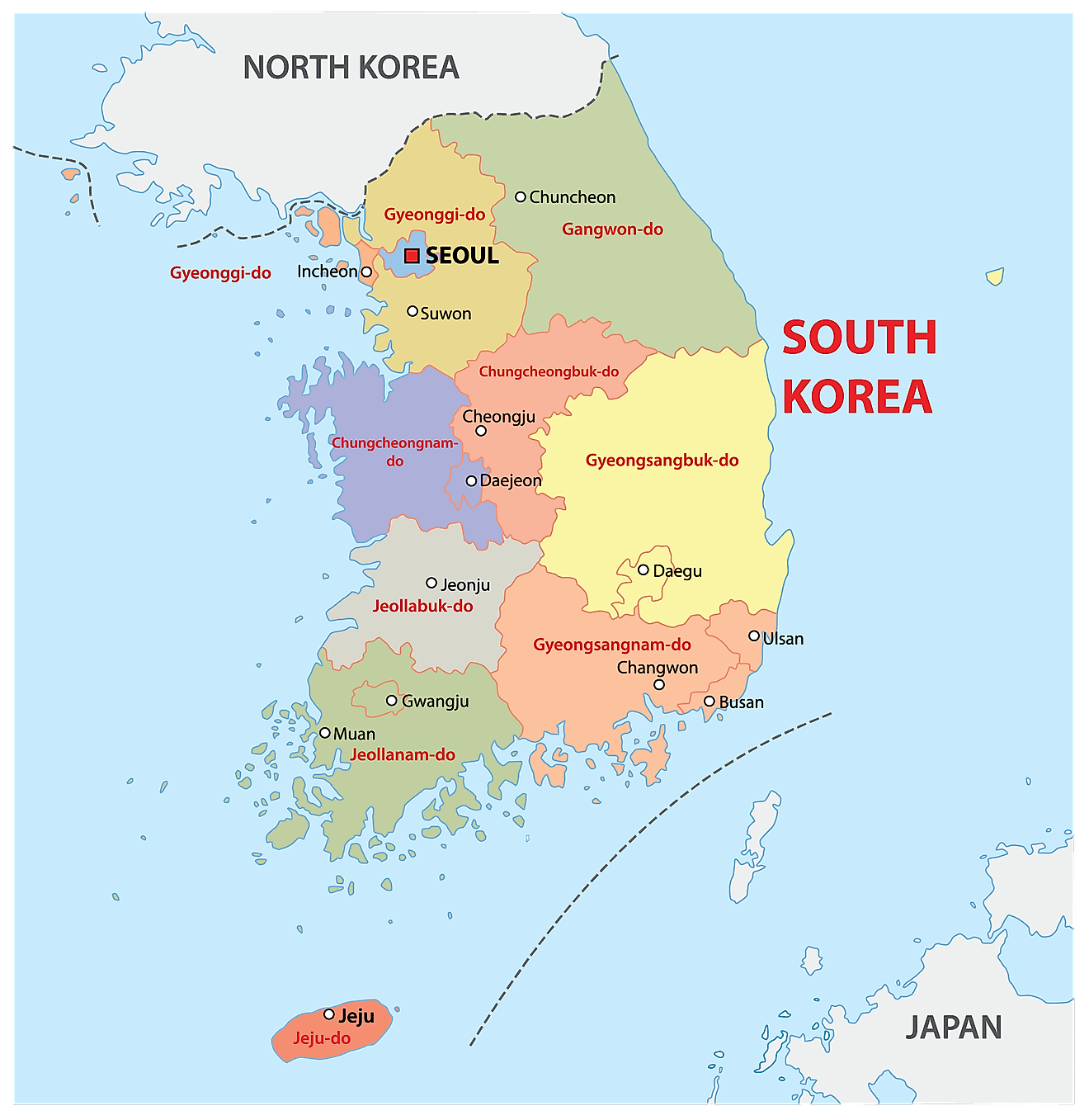 Mapas De Corea Del Sur Atlas Del Mundo